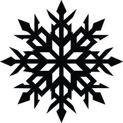 snowflake silhouette vector illustration