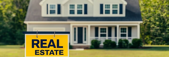 Obraz premium A suburban house with a 