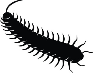 millipede silhouette vector