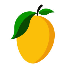 mango silhouette on white background