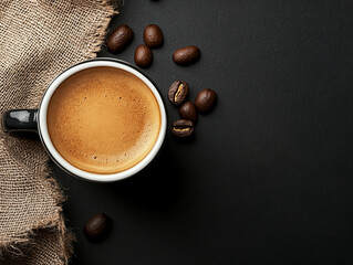 Savoring moments coffee cup kitchen table beverage photography cozy atmosphere top view coffee experience