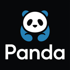 A logo featuring a stylized blue and white panda above the word 