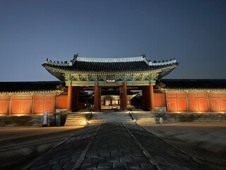 Myeongjeongmun Gate of Changgyeonggung Palace in seoul south korea - pictured 24 april 2025.