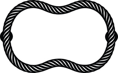 rope border silhouette vector illustration