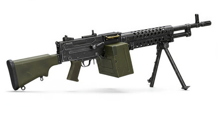 Machine gun isolated on white background