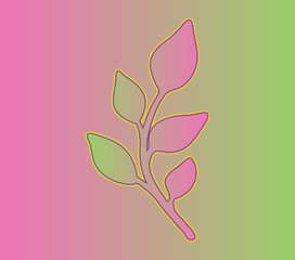 Гілочка з листям на фоні