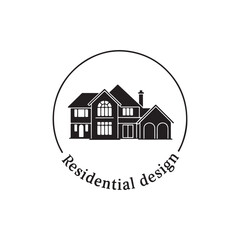 Fototapeta premium Elegant Residential House Logo for Architecture and Design