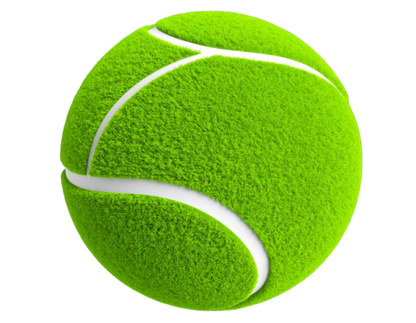 Bullseye with darts stuck in the center pg - Firefly_Tennis ball isolated on transparent background. 3D rendering .