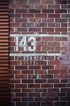 Industrial brick wall