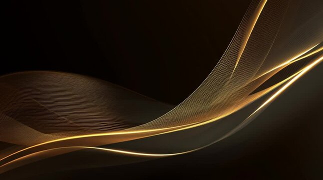 abstract golden wave