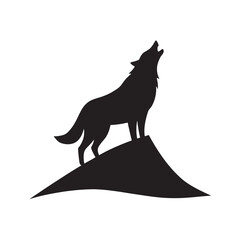 Wolf Howling On Snowy Hilltop Artwork