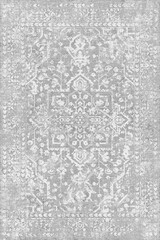 Ivory Persian Medallion Carpet Pattern 