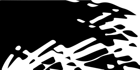 Grunge black and white vector background. Monochrome chaos texture