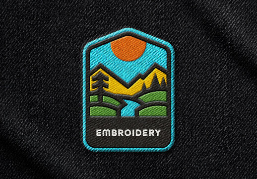 Embroidery Badge Mockup