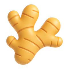 ginger 3d icon on transparent background