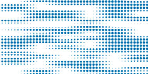 Blue halftone square dotted gradient background, abstract color pop cartoon comic dots, dynamic minimal retro graphic texture, tech point art pattern. eps10 © Farrohah