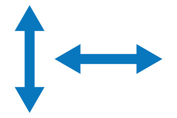 vector double sided arrow sign on white background. two way arrow icon
