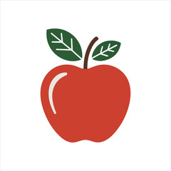 Apple Icon — Fresh Fruit Symbol, Healthy Food Vector Illustration