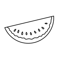 Watermelon slice vector icon