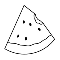 Watermelon slice vector icon