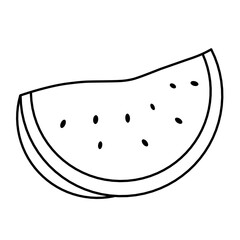 Watermelon slice vector icon