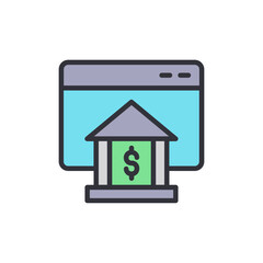 Online Banking Platform With Digital Currency Management Illustration