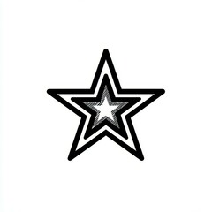 Fototapeta premium Graphic representation of a star with layered design and bold outlines, suitable for various creative projects and artistic expressions