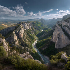 Amidst the vast nature, there are rivers and trees