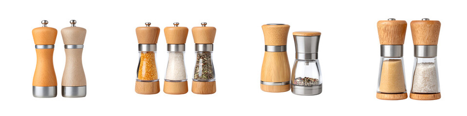 Salt and Pepper Mill Set: Wooden Grinders for Gourmet Cooking - Kitchen Essentials