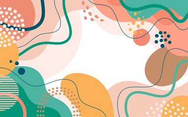 Colorful art background with beautiful. Hand drawn colourful art background design.