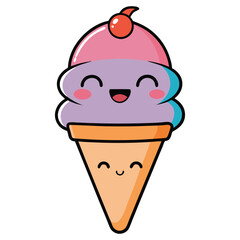 Winking ice cream cone
