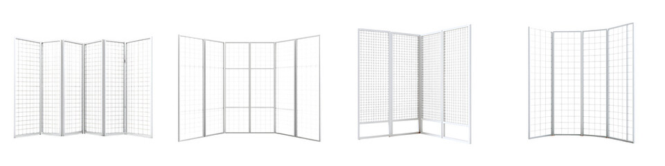 Exhibition Stand Mockup: Modular Display System on White
