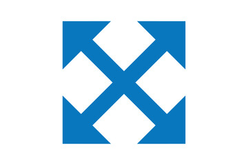 vector double sided arrow sign on white background. two way arrow icon