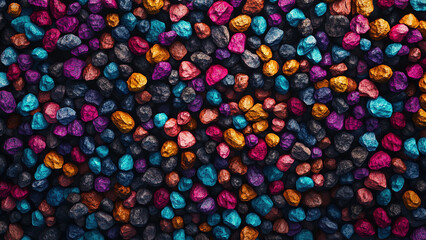colorful gravel stones texture background, rock 3