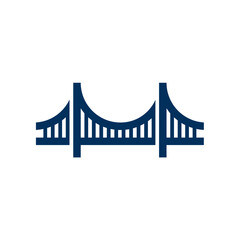 Bridge logo icon design Vector
