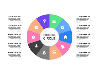 Process Circle Infographic for Data Presentation