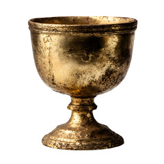 Antique Golden Chalice, isolated on transparent background