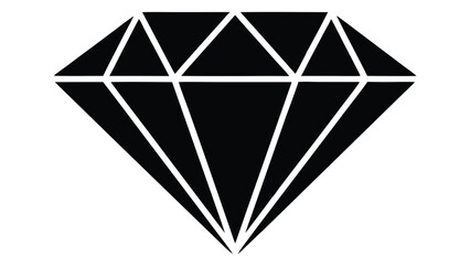 Black Diamond Gemstone Illustration