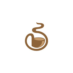 coffee cup logo. vector illustration of coffee cup for icon, symbol or logo