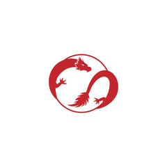 dragon vector illustration for icon, symbol or logo