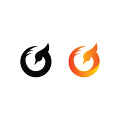 phoenix o logo. phoenix vector illustration for icon, symbol or logo