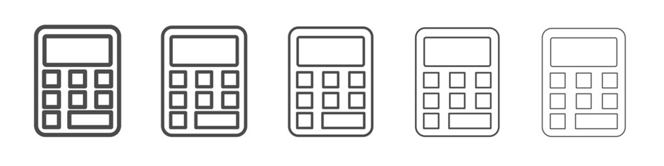 calculator icon simple isolated vector sign