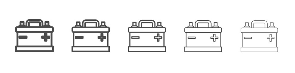 car battery icon simple isolated vector sign