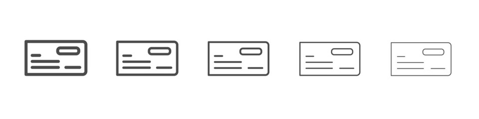 cheque icon simple isolated vector sign