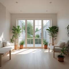 Fototapeta premium modern living room with a window