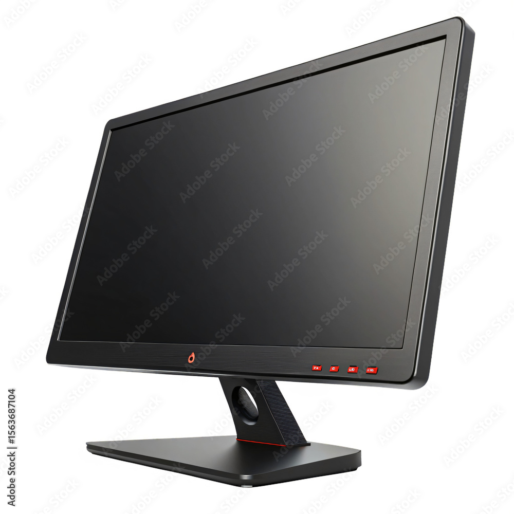 Fototapete Modern widescreen computer monitor display isolated on transparent background