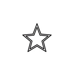 Obraz premium Simple minimalist black line drawing of a five-pointed star icon on a white background representing quality ranking success favorite symbol vector graphic element shape design