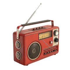 Fototapeta premium Old Radio isolated on transparent background