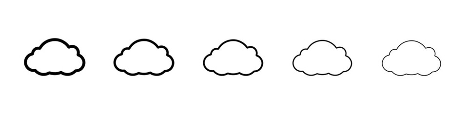 cloud icon simple isolated vector sign