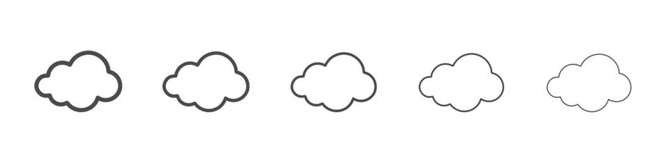 cloud icon simple isolated vector sign